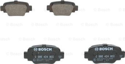 BOSCH 0 986 424 800 - Комплект спирачно феродо, дискови спирачки vvparts.bg
