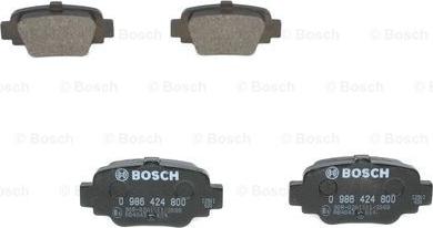 BOSCH 0 986 424 800 - Комплект спирачно феродо, дискови спирачки vvparts.bg