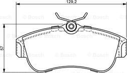 BOSCH 0 986 424 826 - Комплект спирачно феродо, дискови спирачки vvparts.bg