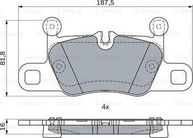 BOSCH 0 986 424 349 - Комплект спирачно феродо, дискови спирачки vvparts.bg