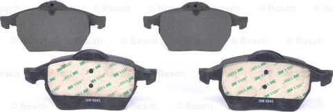 BOSCH 0 986 424 360 - Комплект спирачно феродо, дискови спирачки vvparts.bg