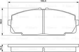 BOSCH 0 986 424 319 - Комплект спирачно феродо, дискови спирачки vvparts.bg