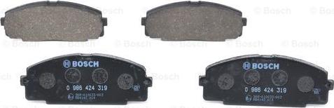 BOSCH 0 986 424 319 - Комплект спирачно феродо, дискови спирачки vvparts.bg