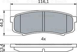 BOSCH 0 986 424 313 - Комплект спирачно феродо, дискови спирачки vvparts.bg