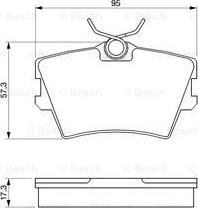 BOSCH 0 986 424 375 - Комплект спирачно феродо, дискови спирачки vvparts.bg