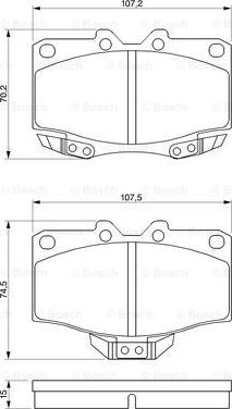 BOSCH 0 986 424 269 - Комплект спирачно феродо, дискови спирачки vvparts.bg