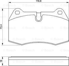 BOSCH 0 986 424 209 - Комплект спирачно феродо, дискови спирачки vvparts.bg