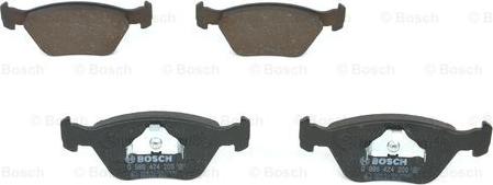 BOSCH 0 986 424 200 - Комплект спирачно феродо, дискови спирачки vvparts.bg