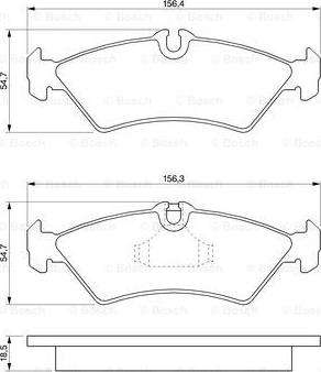 BOSCH 0 986 424 219 - Комплект спирачно феродо, дискови спирачки vvparts.bg