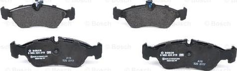 BOSCH 0 986 424 219 - Комплект спирачно феродо, дискови спирачки vvparts.bg