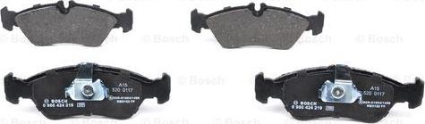 BOSCH 0 986 424 219 - Комплект спирачно феродо, дискови спирачки vvparts.bg