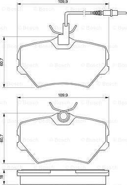 BOSCH 0 986 424 217 - Комплект спирачно феродо, дискови спирачки vvparts.bg