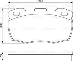 BOSCH 0 986 424 286 - Комплект спирачно феродо, дискови спирачки vvparts.bg