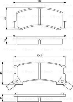 BOSCH 0 986 424 239 - Комплект спирачно феродо, дискови спирачки vvparts.bg