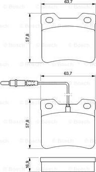 BOSCH 0 986 424 229 - Комплект спирачно феродо, дискови спирачки vvparts.bg