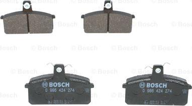 BOSCH 0 986 424 274 - Комплект спирачно феродо, дискови спирачки vvparts.bg