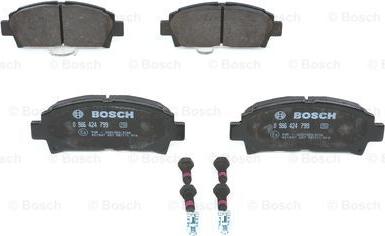 BOSCH 0 986 424 799 - Комплект спирачно феродо, дискови спирачки vvparts.bg