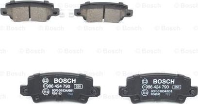 BOSCH 0 986 424 790 - Комплект спирачно феродо, дискови спирачки vvparts.bg