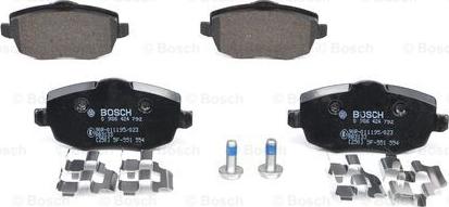 BOSCH 0 986 424 792 - Комплект спирачно феродо, дискови спирачки vvparts.bg