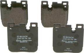 BOSCH 0 986 424 755 - Комплект спирачно феродо, дискови спирачки vvparts.bg