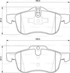 BOSCH 0 986 424 758 - Комплект спирачно феродо, дискови спирачки vvparts.bg