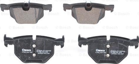 BOSCH 0 986 424 766 - Комплект спирачно феродо, дискови спирачки vvparts.bg