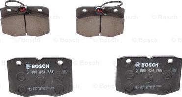 BOSCH 0 986 424 768 - Комплект спирачно феродо, дискови спирачки vvparts.bg