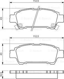 BOSCH 0 986 424 762 - Комплект спирачно феродо, дискови спирачки vvparts.bg