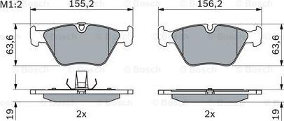 BOSCH 0 986 424 767 - Комплект спирачно феродо, дискови спирачки vvparts.bg