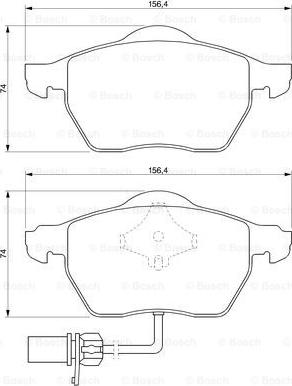 BOSCH 0 986 424 706 - Комплект спирачно феродо, дискови спирачки vvparts.bg