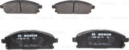 BOSCH 0 986 424 715 - Комплект спирачно феродо, дискови спирачки vvparts.bg