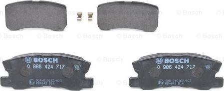 BOSCH 0 986 424 717 - Комплект спирачно феродо, дискови спирачки vvparts.bg