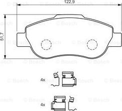 BOSCH 0 986 424 786 - Комплект спирачно феродо, дискови спирачки vvparts.bg