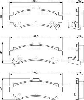 BOSCH 0 986 424 734 - Комплект спирачно феродо, дискови спирачки vvparts.bg