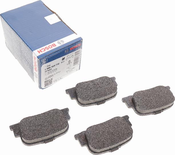 BOSCH 0 986 424 730 - Комплект спирачно феродо, дискови спирачки vvparts.bg