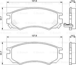 BOSCH 0 986 424 733 - Комплект спирачно феродо, дискови спирачки vvparts.bg