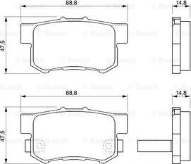 BOSCH 0 986 424 771 - Комплект спирачно феродо, дискови спирачки vvparts.bg