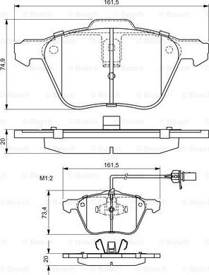 BOSCH 0 986 424 777 - Комплект спирачно феродо, дискови спирачки vvparts.bg