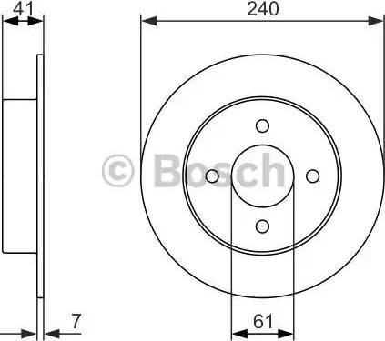 BOSCH 0 986 479 944 - Спирачен диск vvparts.bg