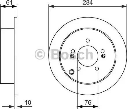 BOSCH 0 986 479 948 - Спирачен диск vvparts.bg