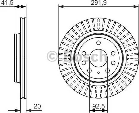 BOSCH 0 986 479 950 - Спирачен диск vvparts.bg