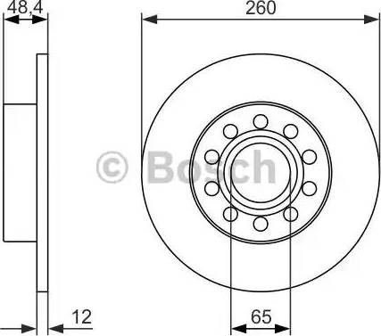 BOSCH 0 986 479 952 - Спирачен диск vvparts.bg