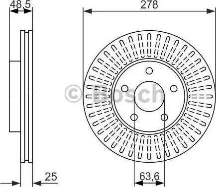 BOSCH 0 986 479 957 - Спирачен диск vvparts.bg