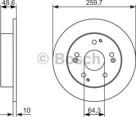 BOSCH 0 986 479 964 - Спирачен диск vvparts.bg