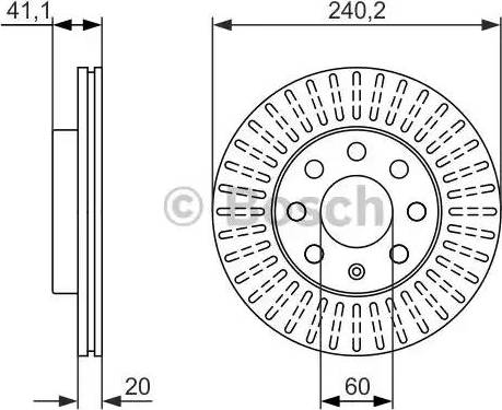 BOSCH 0 986 479 960 - Спирачен диск vvparts.bg