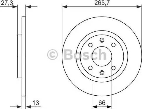 BOSCH 0 986 479 909 - Спирачен диск vvparts.bg