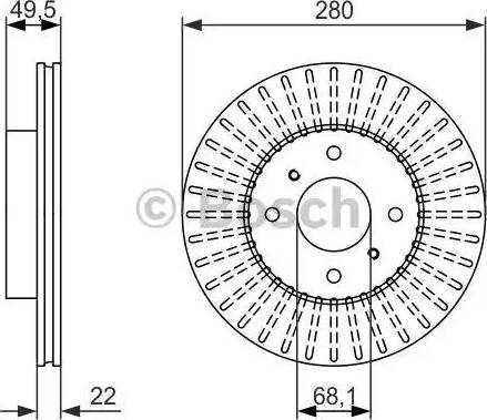 BOSCH 0 986 479 900 - Спирачен диск vvparts.bg