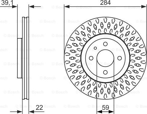 BOSCH 0 986 479 907 - Спирачен диск vvparts.bg