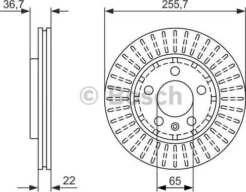 BOSCH 0 986 479 912 - Спирачен диск vvparts.bg