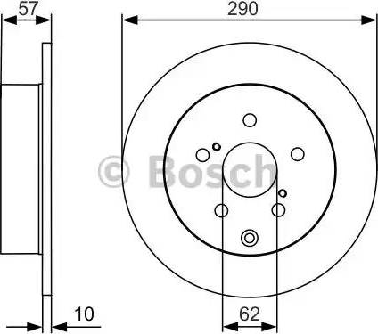 BOSCH 0 986 479 989 - Спирачен диск vvparts.bg